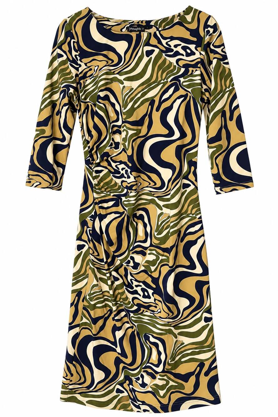 J. McLaughlin Catalina Dress Size XS Green Swirl Print